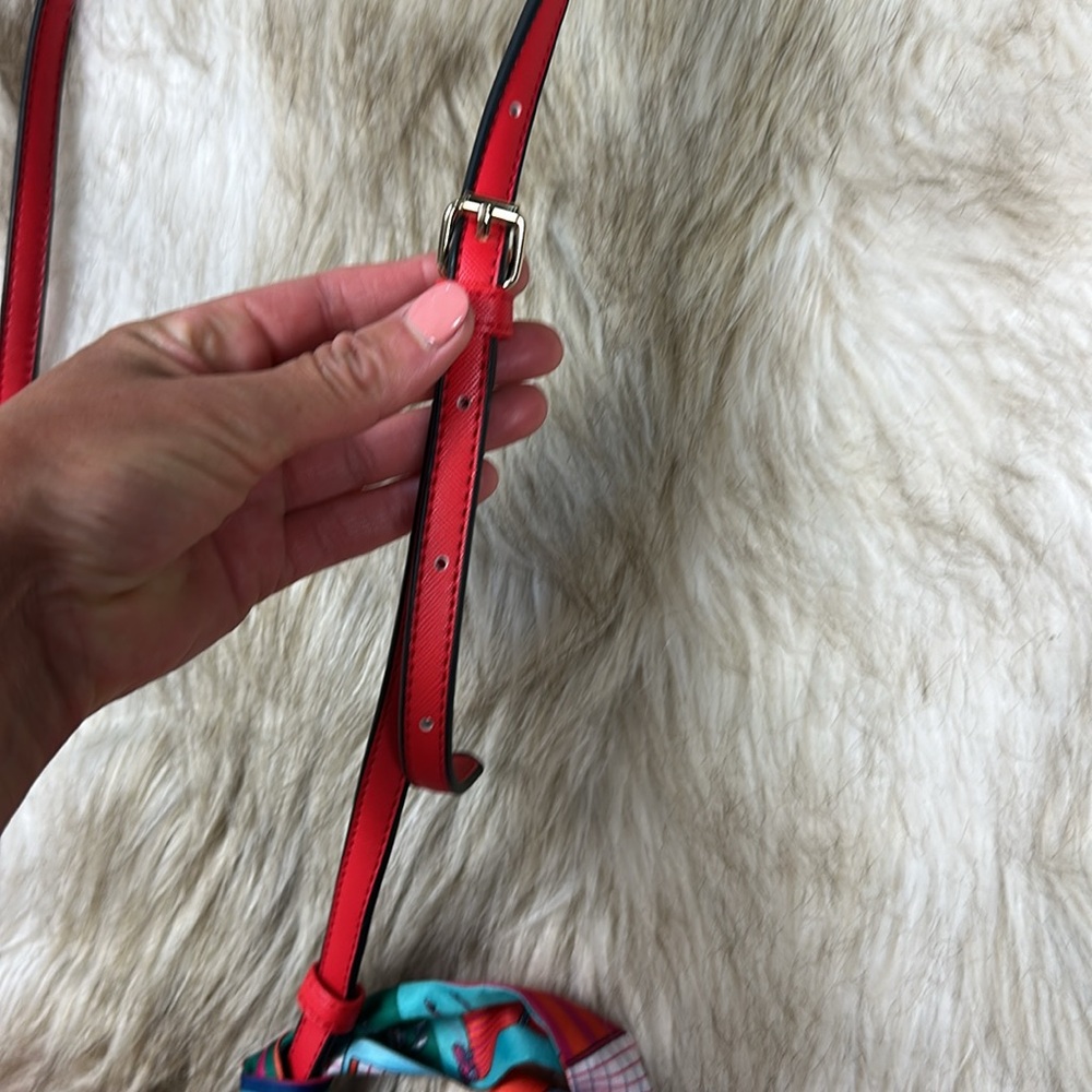 Dune London Red Leather Crossbody Bag - Picture 9 of 16